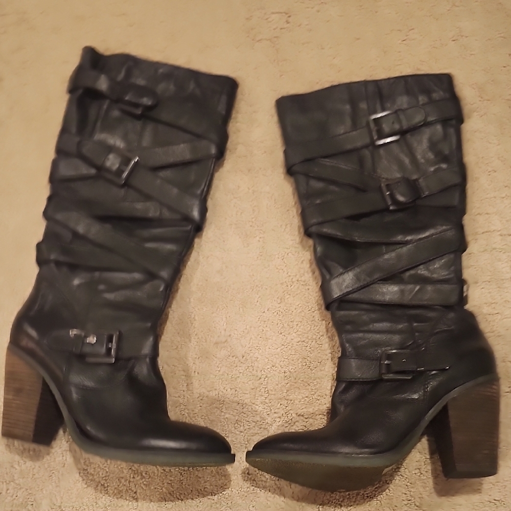 Women's Black Leather Boots